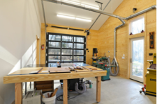 Garage transformé en atelier de rêve